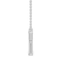 K Bound Initial Pendant with Lab-Grown Diamonds and Attached Chain 0.09cts