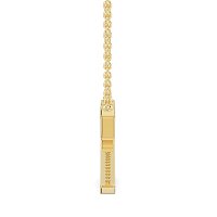 K Bound Initial Pendant with Lab-Grown Diamonds and Attached Chain 0.09cts