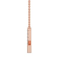 L Bound Initial Pendant with Lab-Grown Diamonds and Attached Chain 0.09cts