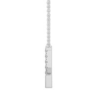 L Bound Initial Pendant with Lab-Grown Diamonds and Attached Chain 0.09cts