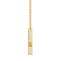 L Bound Initial Pendant with Lab-Grown Diamonds and Attached Chain 0.09cts