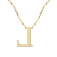 L Bound Initial Pendant with Lab-Grown Diamonds and Attached Chain 0.09cts