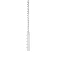 M Bound Initial Pendant with Lab-Grown Diamonds and Attached Chain 0.25cts