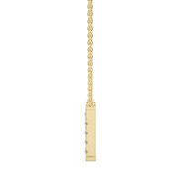 M Bound Initial Pendant with Lab-Grown Diamonds and Attached Chain 0.25cts