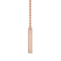 N Bound Initial Pendant with Lab-Grown Diamonds and Attached Chain 0.11cts