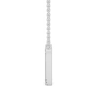 N Bound Initial Pendant with Lab-Grown Diamonds and Attached Chain 0.11cts