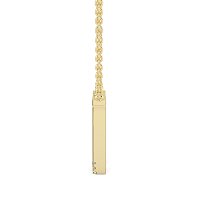 N Bound Initial Pendant with Lab-Grown Diamonds and Attached Chain 0.11cts