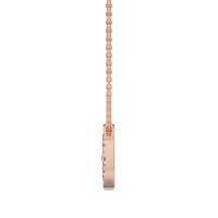 O Bound Initial Pendant with Lab-Grown Diamonds and Attached Chain 0.19cts