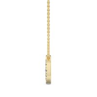 O Bound Initial Pendant with Lab-Grown Diamonds and Attached Chain 0.19cts