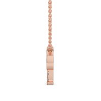 P Bound Initial Pendant with Lab-Grown Diamonds and Attached Chain 0.09cts
