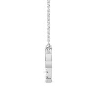 P Bound Initial Pendant with Lab-Grown Diamonds and Attached Chain 0.09cts