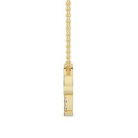 P Bound Initial Pendant with Lab-Grown Diamonds and Attached Chain 0.09cts