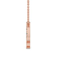 Q Bound Initial Pendant with Lab-Grown Diamonds and Attached Chain 0.19cts