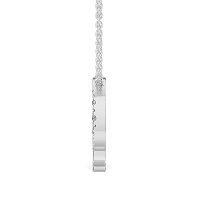 Q Bound Initial Pendant with Lab-Grown Diamonds and Attached Chain 0.19cts
