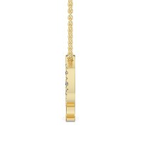 Q Bound Initial Pendant with Lab-Grown Diamonds and Attached Chain 0.19cts