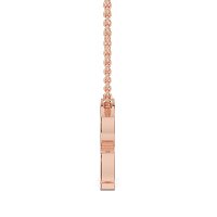 R Bound Initial Pendant with Lab-Grown Diamonds and Attached Chain 0.09cts