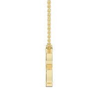 R Bound Initial Pendant with Lab-Grown Diamonds and Attached Chain 0.09cts