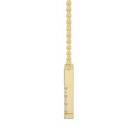 T Bound Initial Pendant with Lab-Grown Diamonds and Attached Chain 0.09cts