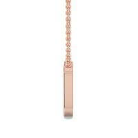 U Bound Initial Pendant with Lab-Grown Diamonds and Attached Chain 0.08cts