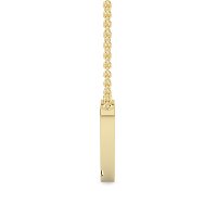 V Bound Initial Pendant with Lab-Grown Diamonds and Attached Chain 0.08cts