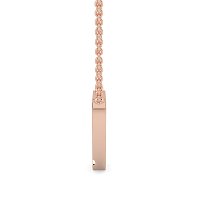 W Bound Initial Pendant with Lab-Grown Diamonds and Attached Chain 0.15cts