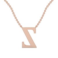 Z Bound Initial Pendant with Lab-Grown Diamonds and Attached Chain 0.11cts