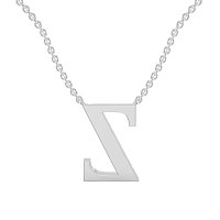 Z Bound Initial Pendant with Lab-Grown Diamonds and Attached Chain 0.11cts