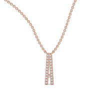A Eternal Initial Pendant with Lab-Grown Diamonds and Attached Chain 0.09cts