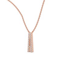 A Eternal Initial Pendant with Lab-Grown Diamonds and Attached Chain 0.09cts