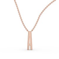 A Eternal Initial Pendant with Lab-Grown Diamonds and Attached Chain 0.09cts