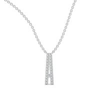 A Eternal Initial Pendant with Lab-Grown Diamonds and Attached Chain 0.09cts