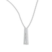 A Eternal Initial Pendant with Lab-Grown Diamonds and Attached Chain 0.09cts