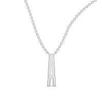 A Eternal Initial Pendant with Lab-Grown Diamonds and Attached Chain 0.09cts