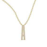 A Eternal Initial Pendant with Lab-Grown Diamonds and Attached Chain 0.09cts