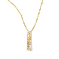 A Eternal Initial Pendant with Lab-Grown Diamonds and Attached Chain 0.09cts