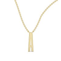 A Eternal Initial Pendant with Lab-Grown Diamonds and Attached Chain 0.09cts