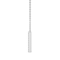 M Eternal Initial Pendant with Lab-Grown Diamonds and Attached Chain 0.16cts