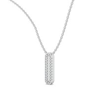 O Eternal Initial Pendant with Lab-Grown Diamonds and Attached Chain 0.10cts