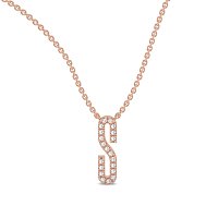 S Eternal Initial Pendant with Lab-Grown Diamonds and Attached Chain 0.08cts