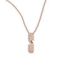 S Eternal Initial Pendant with Lab-Grown Diamonds and Attached Chain 0.08cts