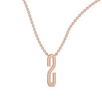 S Eternal Initial Pendant with Lab-Grown Diamonds and Attached Chain 0.08cts