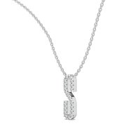 S Eternal Initial Pendant with Lab-Grown Diamonds and Attached Chain 0.08cts