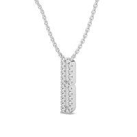 B Eternal Initial Pendant with Lab-Grown Diamonds and Attached Chain 0.09cts
