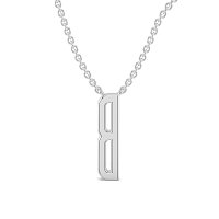 B Eternal Initial Pendant with Lab-Grown Diamonds and Attached Chain 0.09cts
