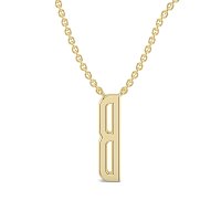 B Eternal Initial Pendant with Lab-Grown Diamonds and Attached Chain 0.09cts
