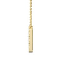 D Eternal Initial Pendant with Lab-Grown Diamonds and Attached Chain 0.09cts