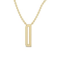 D Eternal Initial Pendant with Lab-Grown Diamonds and Attached Chain 0.09cts
