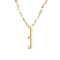 E Eternal Initial Pendant with Lab-Grown Diamonds and Attached Chain 0.06cts