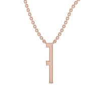 F Eternal Initial Pendant with Lab-Grown Diamonds and Attached Chain 0.06cts