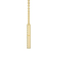 F Eternal Initial Pendant with Lab-Grown Diamonds and Attached Chain 0.06cts